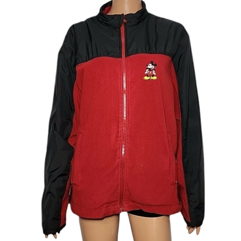 Vtg‎ 90s Mickey Mouse Fleece Jacket Sz M Minney Goofy Cartoon Disneyland Hip Hop
